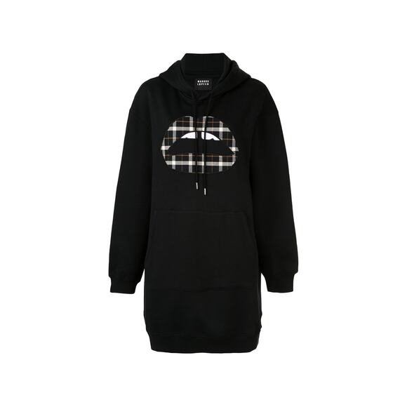 Markus Lupfer Lucie Plaid Lips Oversized Hoodie Dress Size XS New READ - Picture 7 of 9